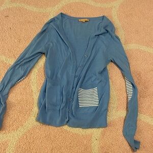 Kier j blue sweater with stripped details size small